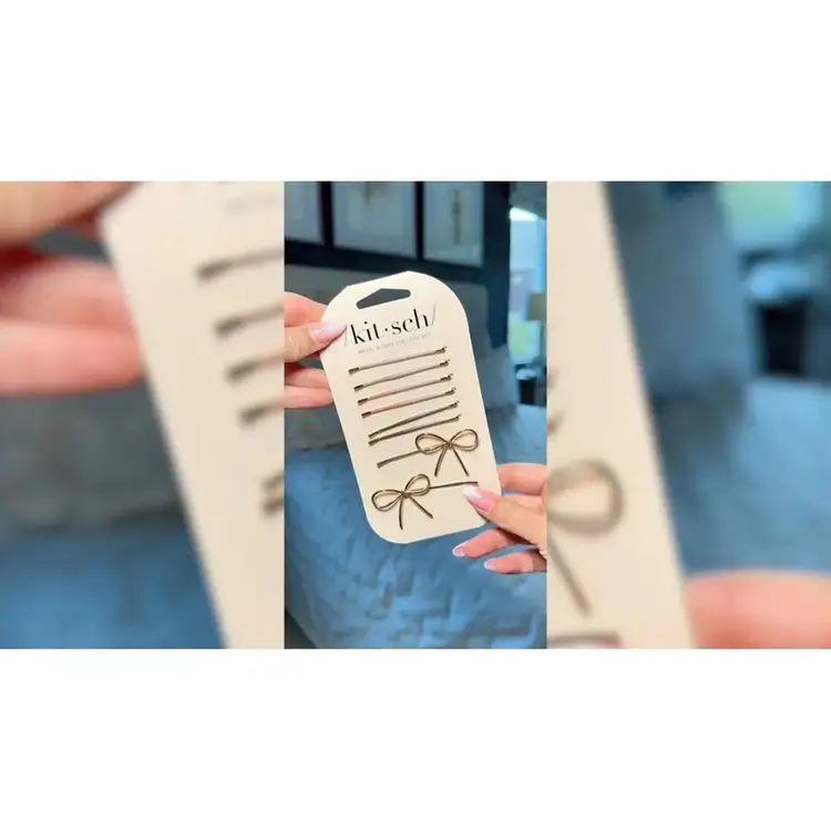 Puffy & Bow Bobby Pins - Pasadores, fijación segura y práctica