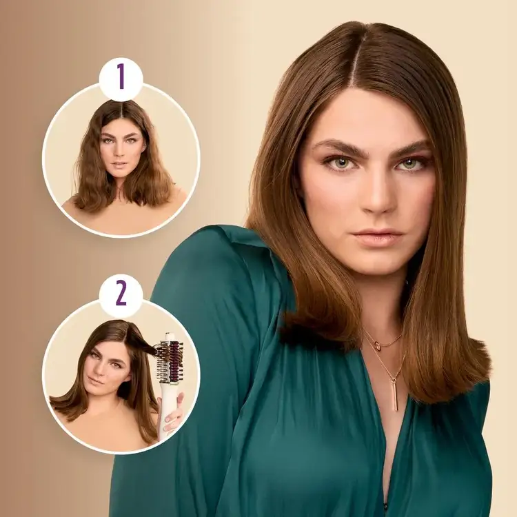 Smooth Style - Cepillo térmico, seca, alisa y da volumen