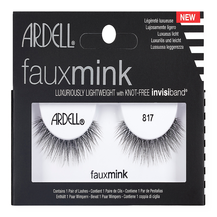 Faux Mink #817 False Eyelash, Lightweight with Invisiband Pestañas postizas de look sintético pestañas ligeras con banda invisible.