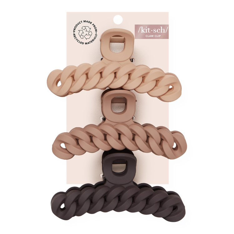 Recycled Plastic Chain Claw Clip Pinza metálica ideal para peinados