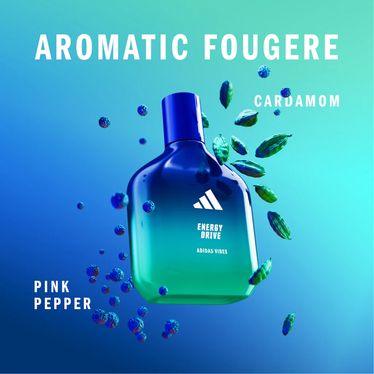 Vibes Energy Drive - Eau De Parfum, aroma fougère, con notas de cardamomo