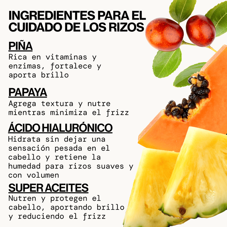 Pineapple Papaya Curl Care - Acondicionador, ideal para rizos