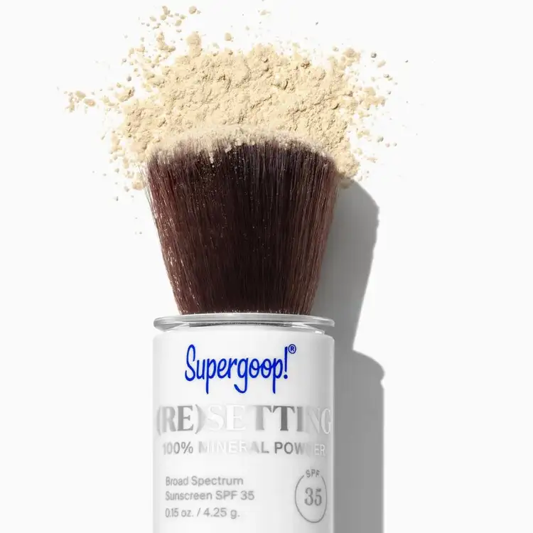 (Re)setting 100% Mineral Powder - Protector solar en polvo SPF 35, suaviza la piel y reduce el brillo