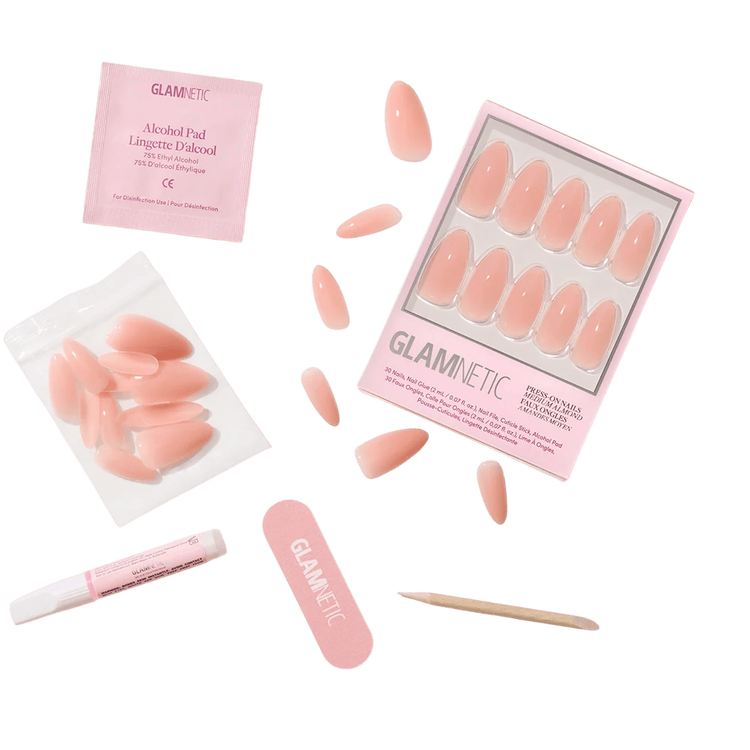 Uñas postizas adhesivas acabado semi-translúcido