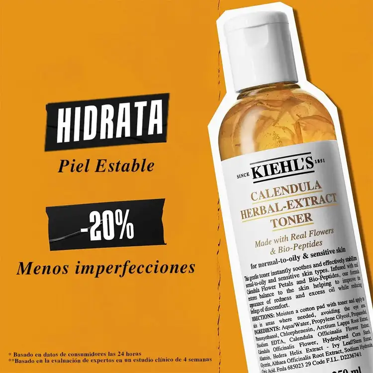 Calendula Herbal - Tónico facial, calma y refresca la piel