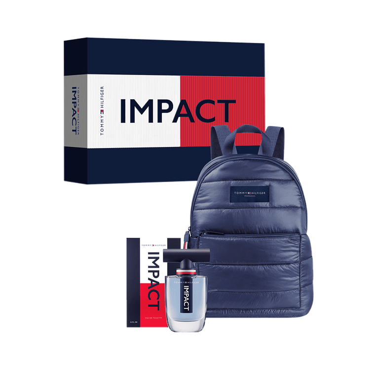 Impact - Set de regalo, Eau de Toilette 100 ml + Mochila Puffer