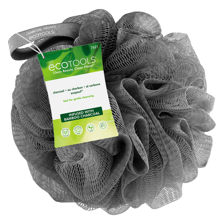 Eco Tools Charcoal Ecopouf - Esponja de carbón activado, para uso en ducha