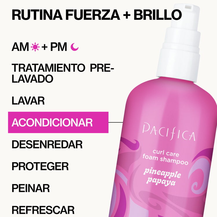 Pineapple Papaya Curl Care Foam - Shampoo, limpieza profunda