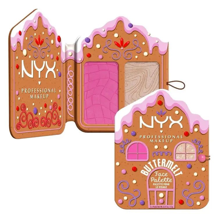 Gingerbaddie - Buttermelt Face Palette, paleta facial con blush e iluminador edición limitada