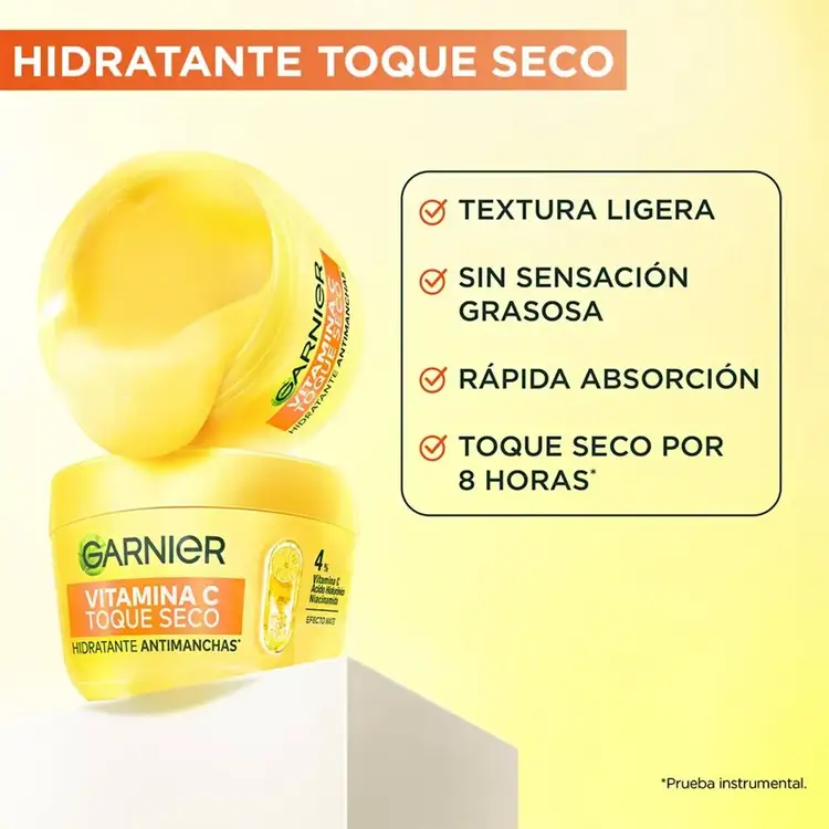 Vitamina C Toque Seco - Hidratante antimanchas, con vitamina C y ácido hialurónico