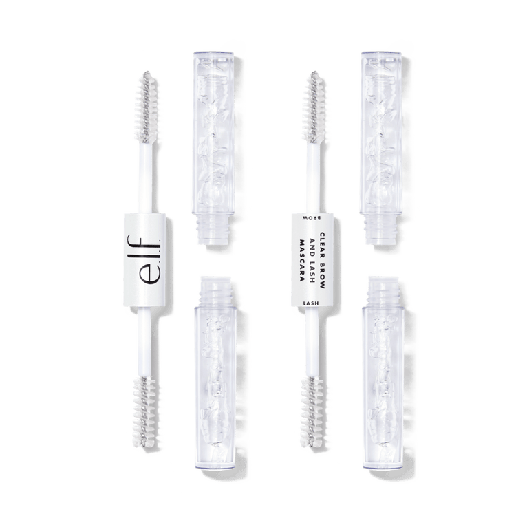 e.l.f. Clear Brow & Lash Mascara Set of 2 Paquete de 2 gel transparente acondicionador para cejas y pestañas