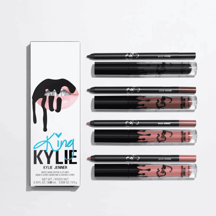 Kylie Cosmetics King Kylie Collection - 2-Piece Matte Lip Kit, lip kit acabado mate con cobertura completa