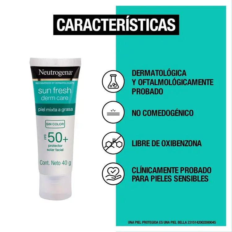 Sun Fresh Derm Care - Protector solar, con tecnología Helioplex XP