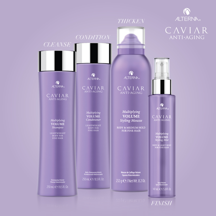 Caviar Anti-Aging Multiplying Volume Styling Mousse - Mousse de estilo multiplicador de volumen, engrosa y fortalece el cabello