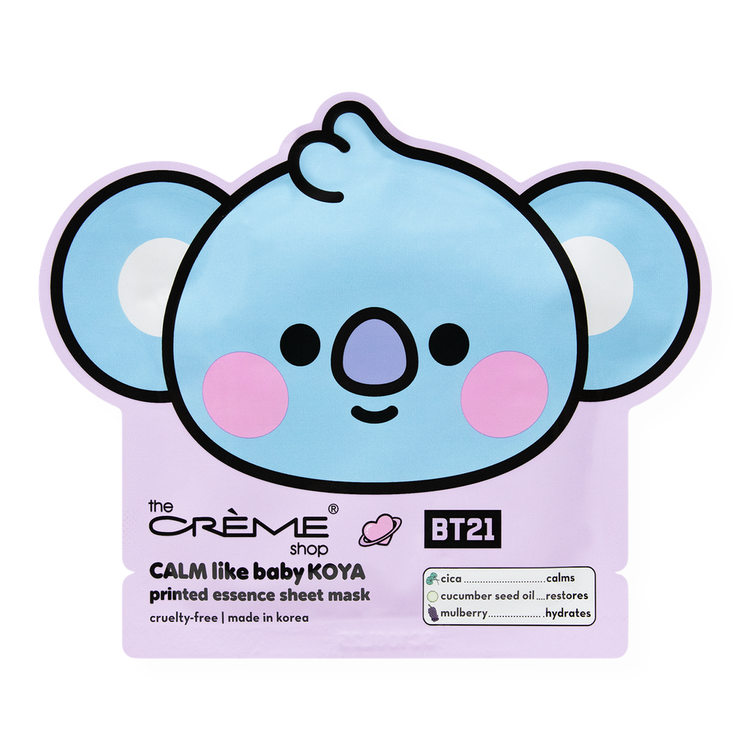 Bt21 Calm Like Baby Koya Printed Essence Mascarilla calma e hidrata la piel