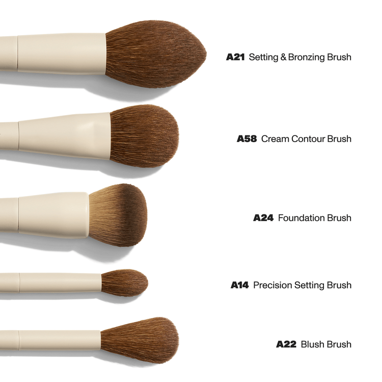 Morphe x Ariel Signature Face - Set de brochas para rostro, creado por el maquillador Ariel