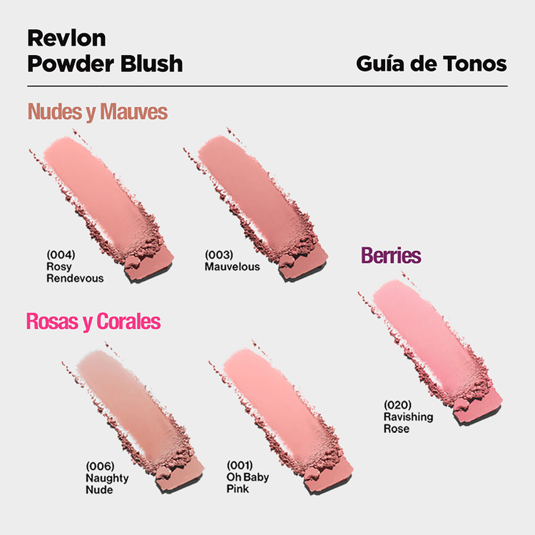 Powder Blush - Rubor, fórmula en polvo suave