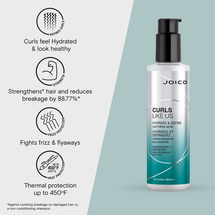 Curls Like Us Hydrate & Define Curl Crema definidora definición de rizos