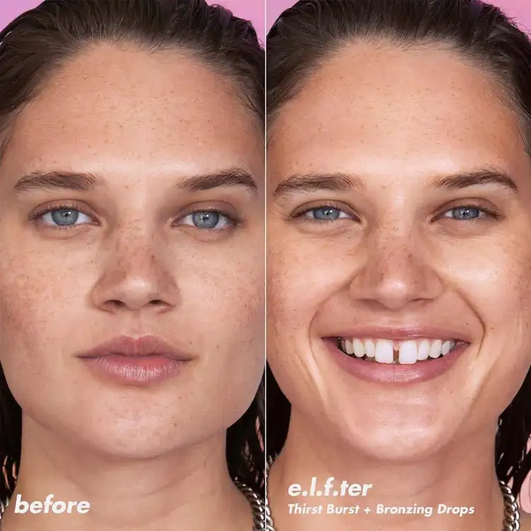 The Hottest Drops - Serum iluminador y bronceador tamaño viaje, le da a tu piel un look húmedo y dorado