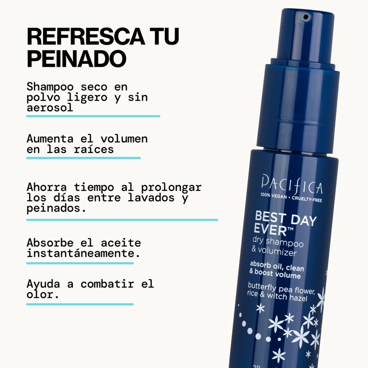 Best Day Ever Dry - Shampoo seco, voluminiza tu cabello