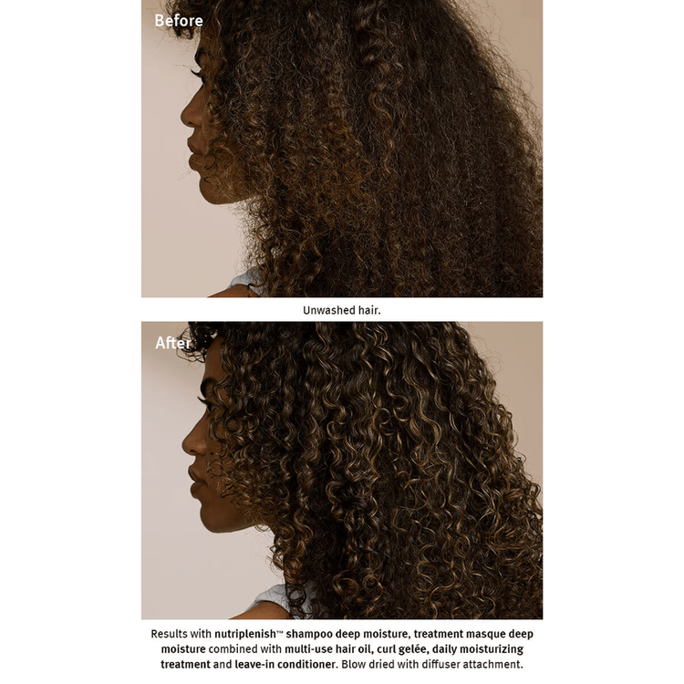 Nutriplenish Mascarilla hidratante profunda hidrata y nutre el cabello seco y opaco