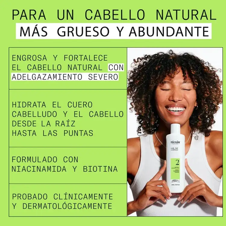 Sistema 2 - Acondicionador, para cabello natural con debilitamiento avanzado