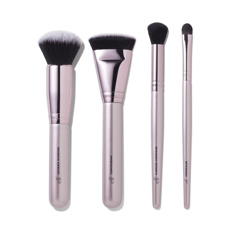 e.l.f. Foundation & Concealer 4 Piece Brush Set Juego de 4 brochas para base y corrector