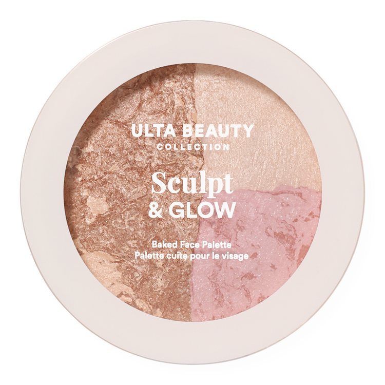 Sculpt & Glow Baked - Paleta 3 en 1 de contorno, rubor e iluminador, acabados con brillo y mate