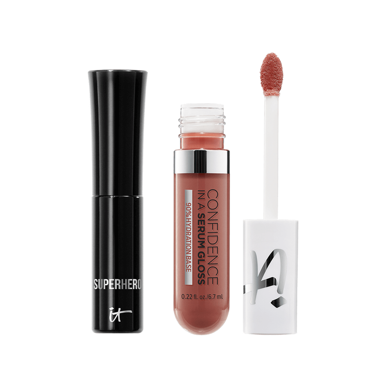 Unwrapped Effortless Color - Set de mascara travel size + Confidence in a Serum Gloss Full Size