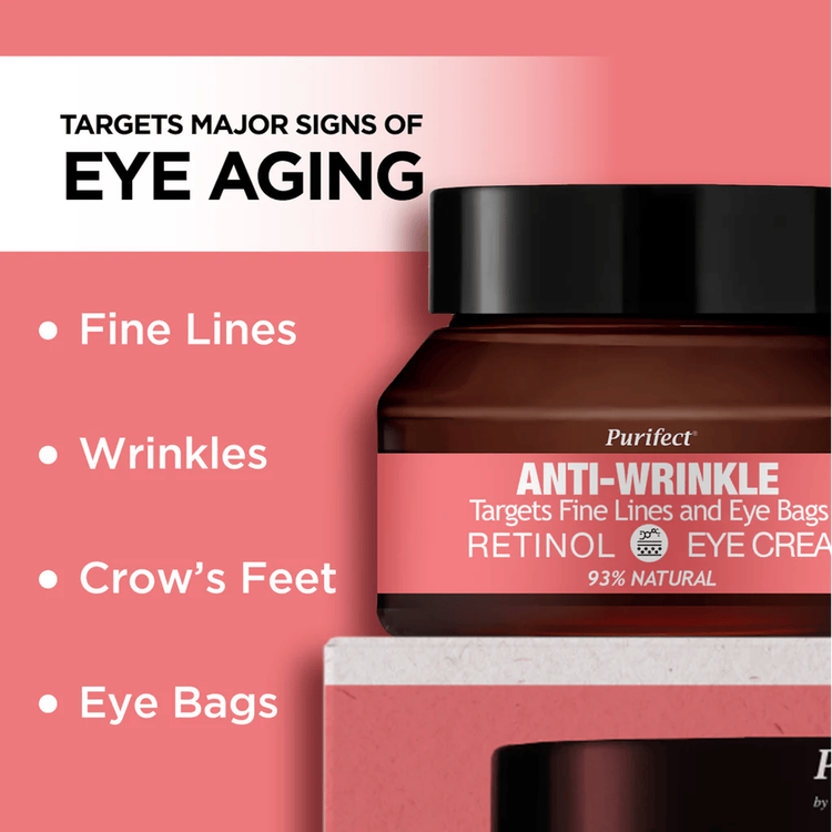 Eye Cream Anti-Wrinkle Retinol Crema de ojos anti arrugas reduce arrugas y bolsas