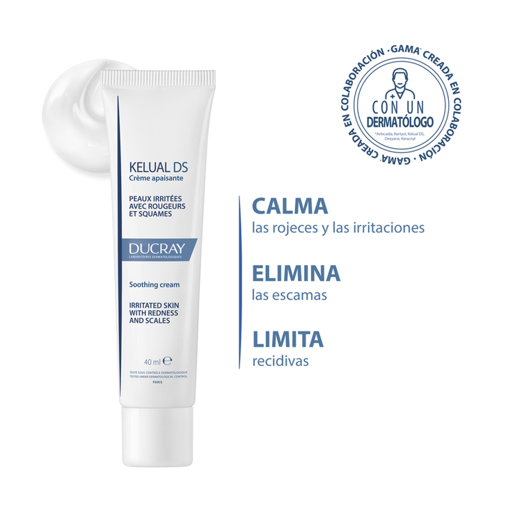 Kelual Ds Crema calmante facial antiescamas reduce escamas