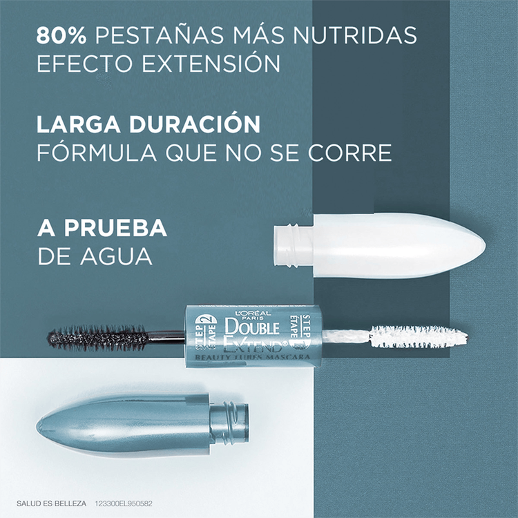 Double Extension Mascara de pestañas pestañas nutridas con efecto extensión