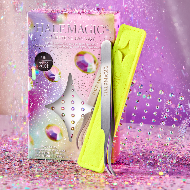 Rhinestone Fantasy Set de brillos para la cara autoadhesivas sin necesidad de pegamento