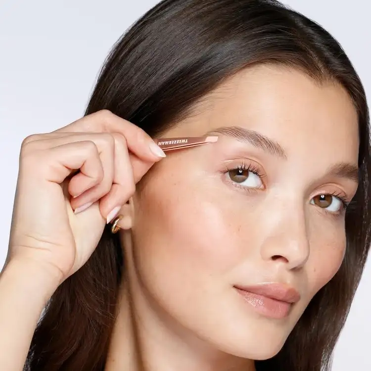 Rose Gold Mini Slant Tweezer Pinzas pinza inclinada ahora en tamaño mini para viajes