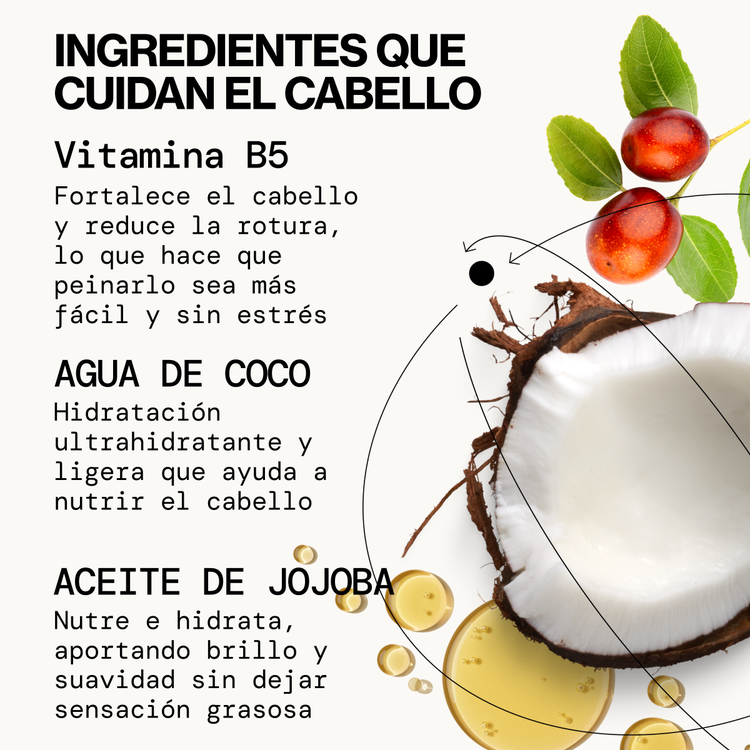 Coconut Milk Detangler Elixir - Spray desenredante, acondiciona el cabello