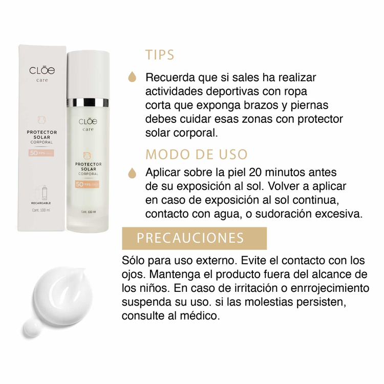 Protector solar corporal, con FPS 50