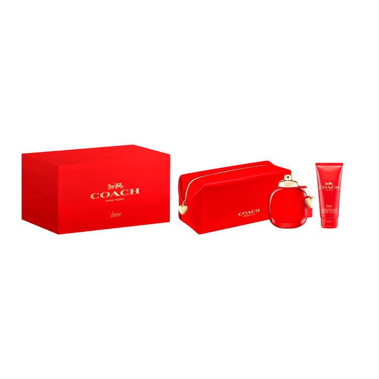 Love - Set de regalo, Eau de Parfum 90 ml + Body Lotion + Pouch