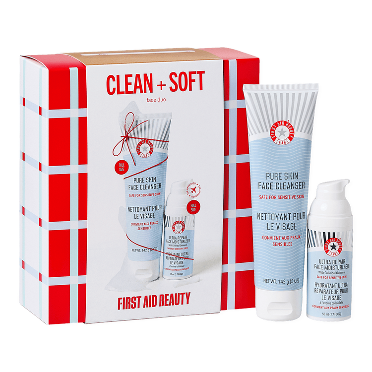 Clean + soft face - Set de regalo, limpiador facial + hidratante facial