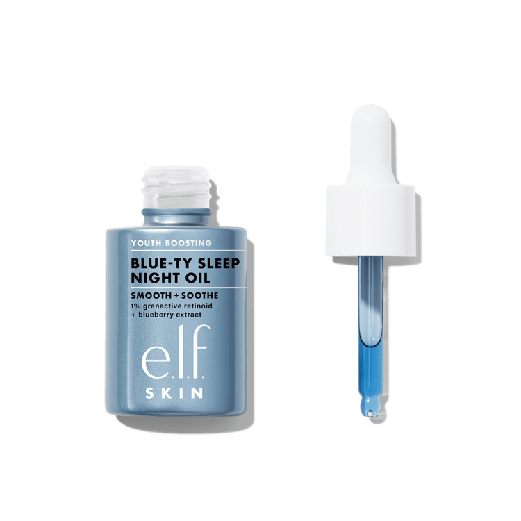 e.l.f. SKIN Youth Boosting Blue Aceite facial nocturno con retinoide suave para una piel suave y nutrida