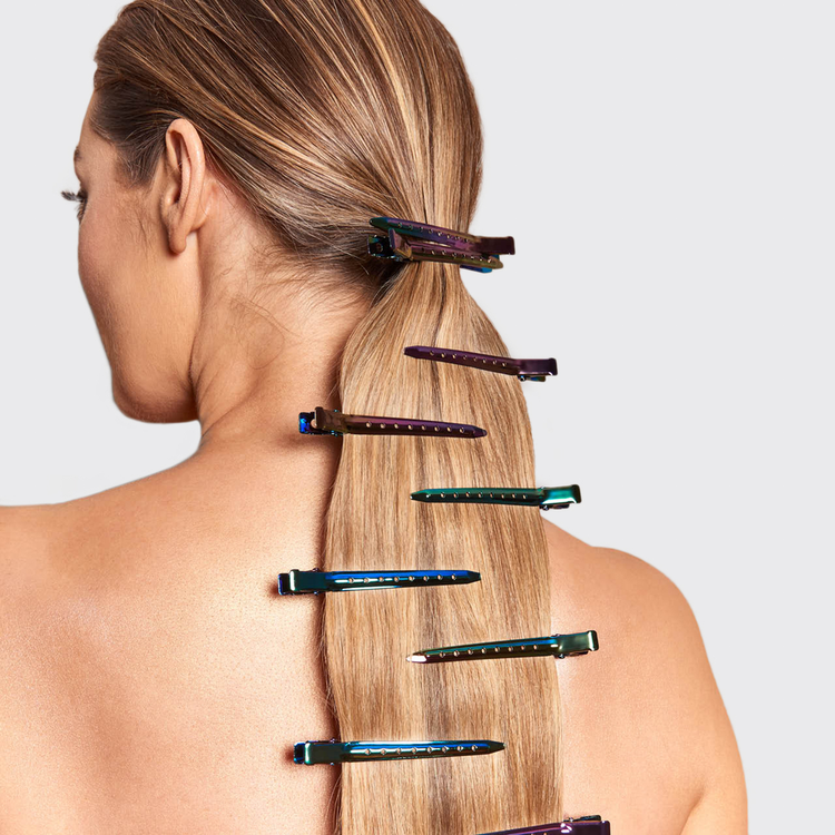 Rainbow Coated Metal Styling Clips Clips para cabello estilo divertido y versátil