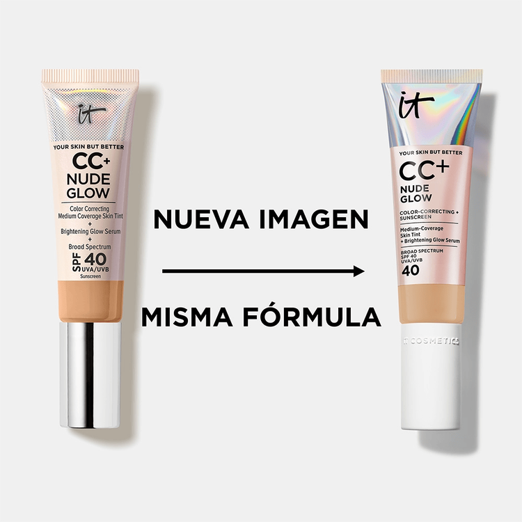 Your Skin But Better - CC+ Nude Glow, con SPF 40, efecto de luminosidad inmediata