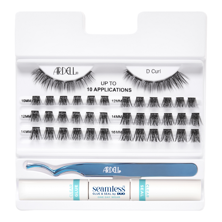 Seamless One Day Underlash Extension Kit – Faux Mink D Curl Kit de extensiones de pestañas inferiores curvatura impresionante para ojos más grandes.