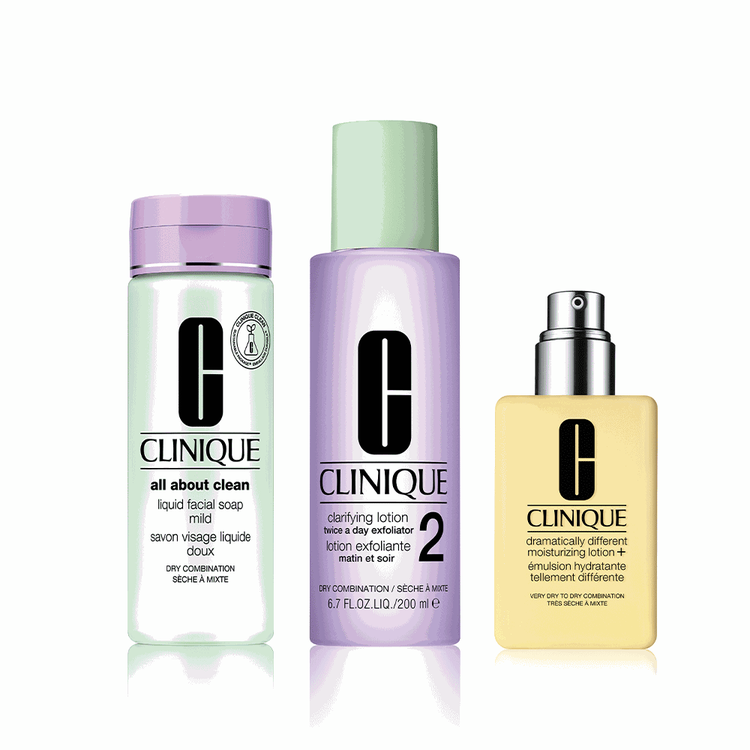 Rutinas Sencillas Piel Normal a Mixta - Set de regalo, All About Clean limpiador + loción exfoliante + loción hidratante