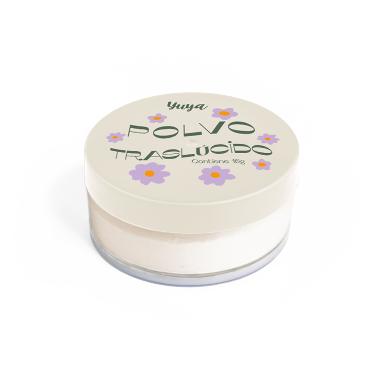 Polvo traslúcido apariencia mate aterciopelada