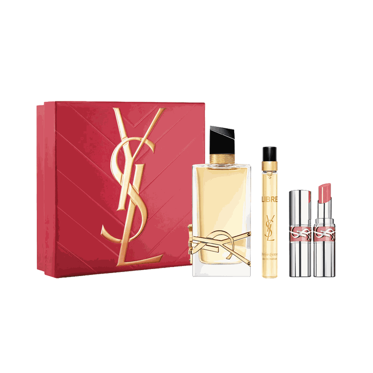 LIBRE - Set de regalo, Eau de Parfum 90ML + 10ML + LOVESHINE 44