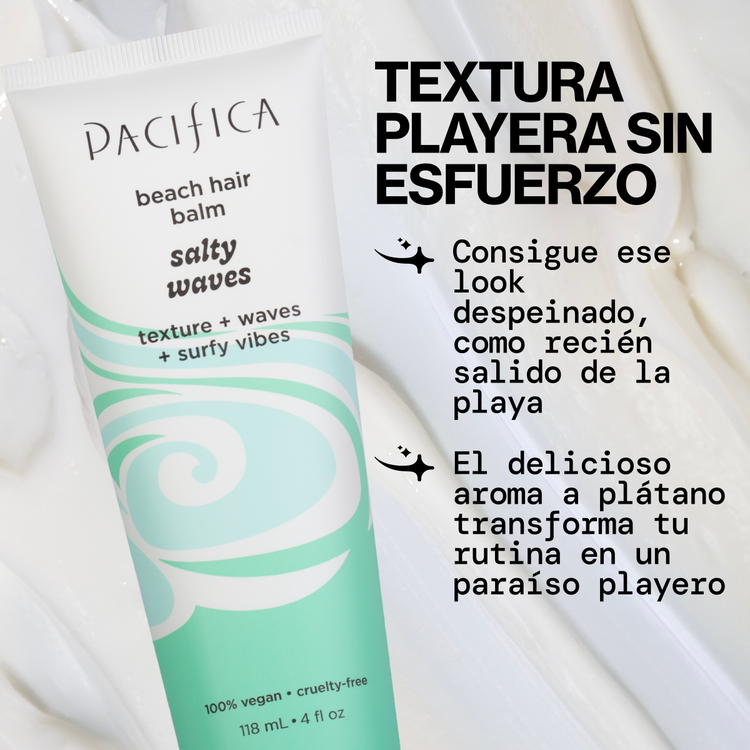 Beach Hair Balm Salty Waves - Tratamiento sin enjuague, hidrata y nutre el cabello