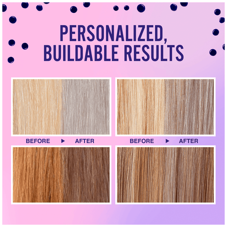 OGX Blonde Enhance Purple Fig - Gotas matificadoras, para el cabello plateado o rubio