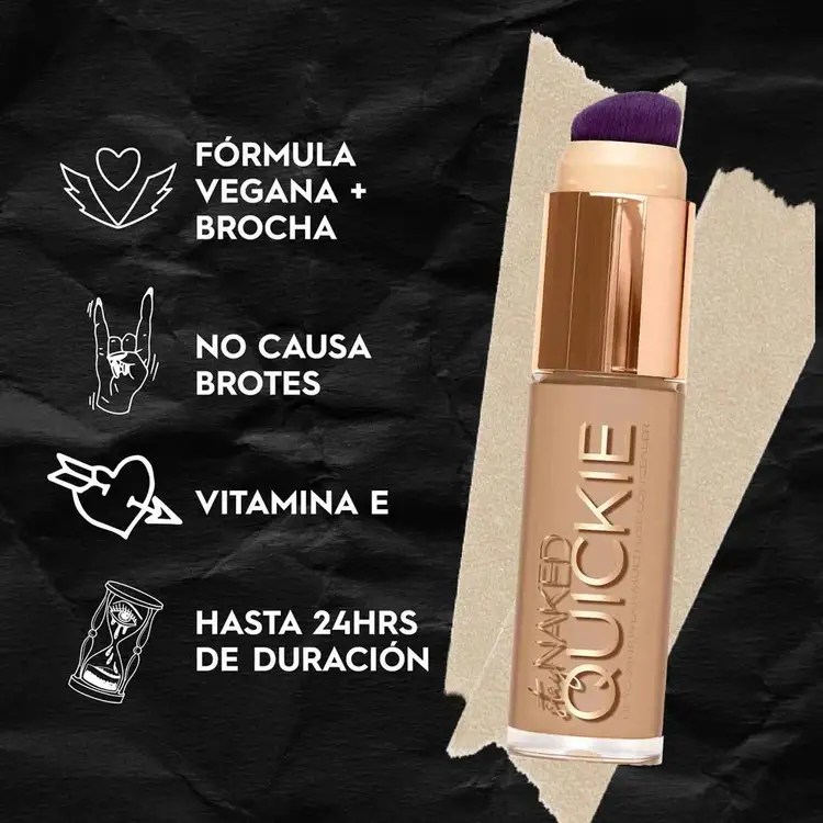 Stay Naked Quickie - Corrector, acabado natural de alta cobertura