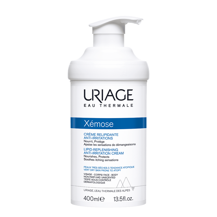 Xémose - Crema relipidizante 400 ml, alivia la picazón causada por la piel seca