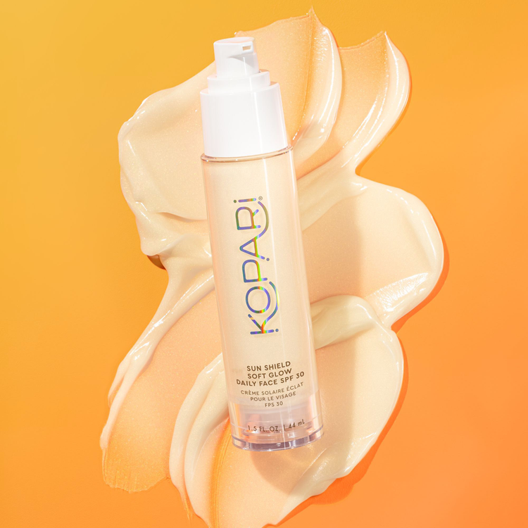 Sun Shield Soft Glow - Protector solar facial, acabado satinado